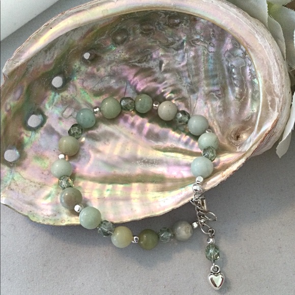 SUMMER SPECIAL 🎄 Light Green Moonstone Bracelet, Crystal Bracelet. Gift - Picture 2 of 10